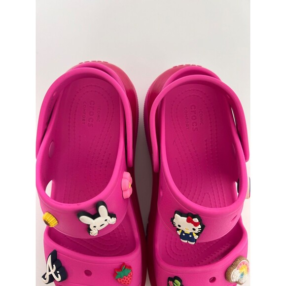 Crocs Women's size 8 Classic Mega Crush Sandals Juice Pink Thick Soled Platform - Picture 7 of 14